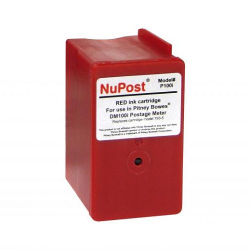 NuPost Remanufactured Postage Meter Red Ink Cartridge for Pitney Bowes 793-5
