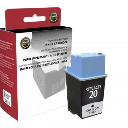 Clover Remanufactured Black Ink Cartridge for HP C6614DN (HP 20)