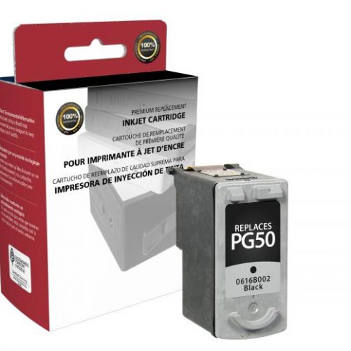 Clover Remanufactured High Yield Black Ink Cartridge for Canon PG-50