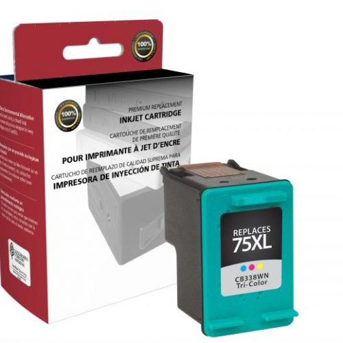 Clover Remanufactured High Yield Tri-Color Ink Cartridge for HP CB338WN (HP 75XL)