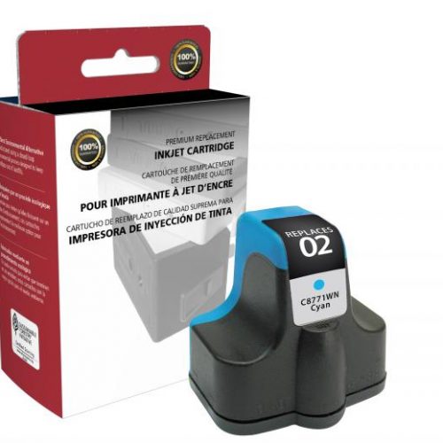 Clover Remanufactured Cyan Ink Cartridge for HP C8771WN (HP 02)