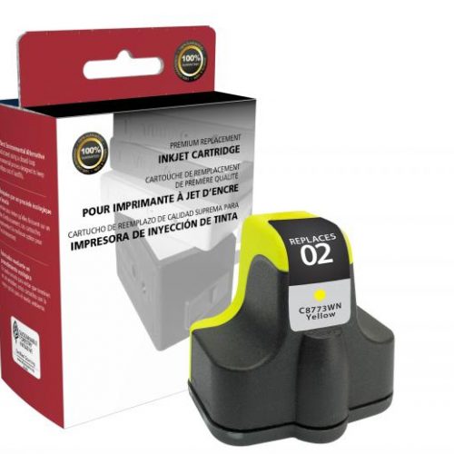 Clover Remanufactured Yellow Ink Cartridge for HP C8773WN (HP 02)