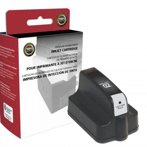 Clover Remanufactured Black Ink Cartridge for HP C8721WN (HP 02)