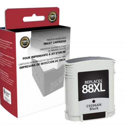 Clover Remanufactured High Yield Black Ink Cartridge for HP C9396AN (HP 88XL)