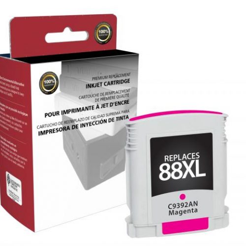 Clover Remanufactured High Yield Magenta Ink Cartridge for HP C9392AN (HP 88XL)