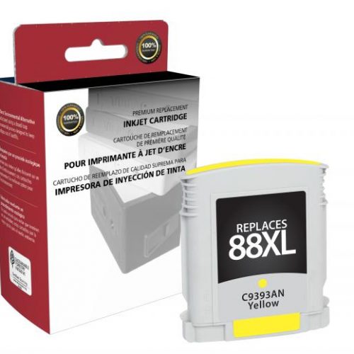 Clover Remanufactured High Yield Yellow Ink Cartridge for HP C9393AN (HP 88XL)