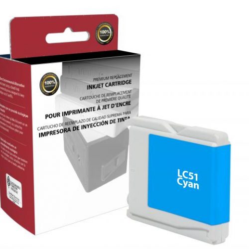 Clover Remanufactured Cyan Ink Cartridge for Brother LC51