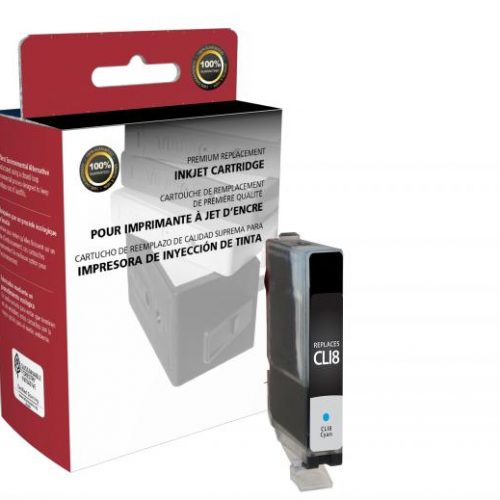Clover Remanufactured Cyan Ink Cartridge for Canon CLI-8