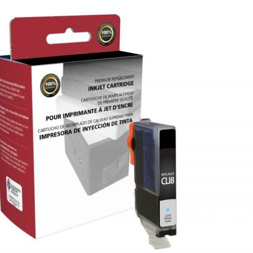 Clover Remanufactured Photo Cyan Ink Cartridge for Canon CLI-8