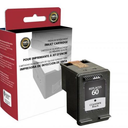 Clover Remanufactured Black Ink Cartridge for HP CC640WN (HP 60)