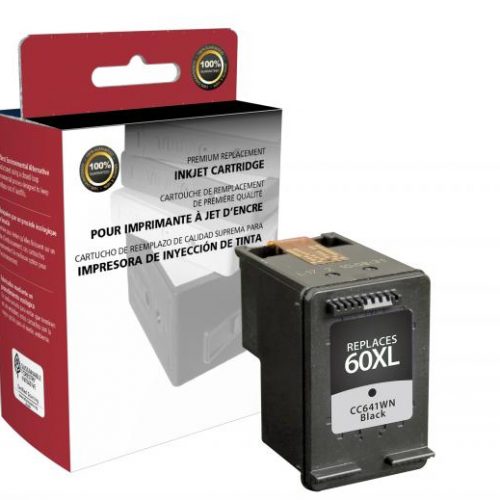 Clover Remanufactured High Yield Black Ink Cartridge for HP CC641WN (HP 60XL)