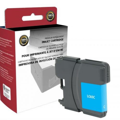Clover Remanufactured High Yield Cyan Ink Cartridge for Brother LC65