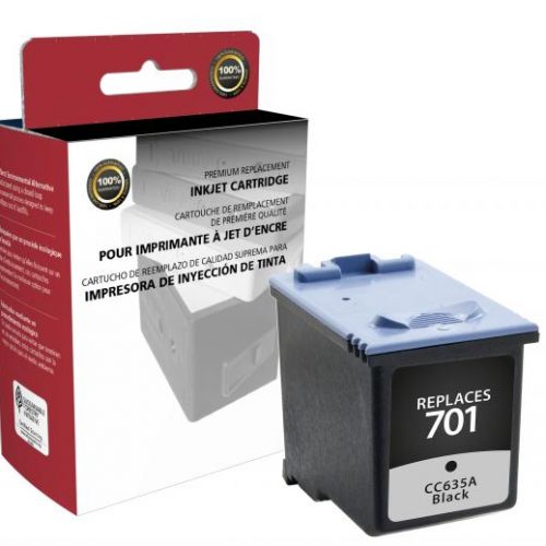 Clover Remanufactured Black Ink Cartridge for HP CCC635A (HP 701)