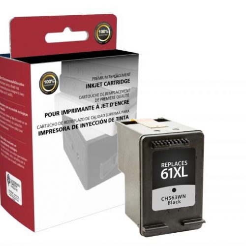 Clover Remanufactured High Yield Black Ink Cartridge for HP CH563WN (HP 61XL)