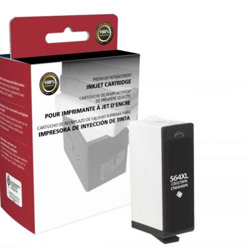 Clover Remanufactured High Yield Black Ink Cartridge for HP CN684WN (HP 564XL)