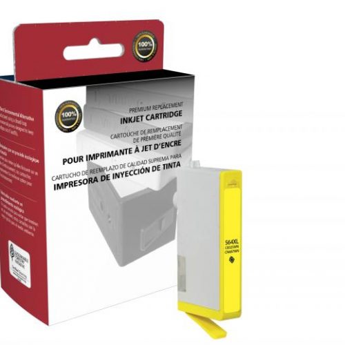 Clover Remanufactured High Yield Yellow Ink Cartridge for HP CN687WN (HP 564XL)