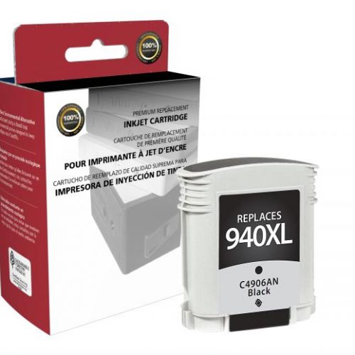 Clover Remanufactured High Yield Black Ink Cartridge for HP C4906AN (HP 940XL)