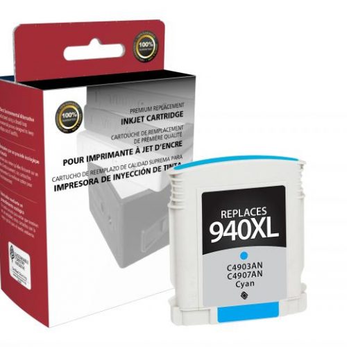 Clover Remanufactured High Yield Cyan Ink Cartridge for HP C4907AN (HP 940XL)