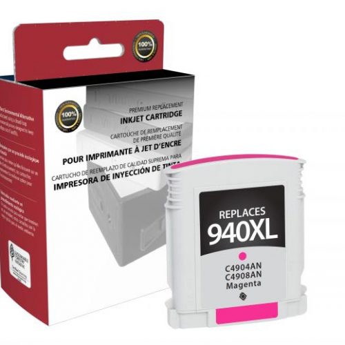 Clover Remanufactured High Yield Magenta Ink Cartridge for HP C4908AN (HP 940XL)