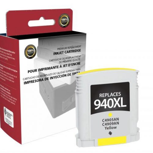 Clover Remanufactured High Yield Yellow Ink Cartridge for HP C4909AN (HP 940XL)