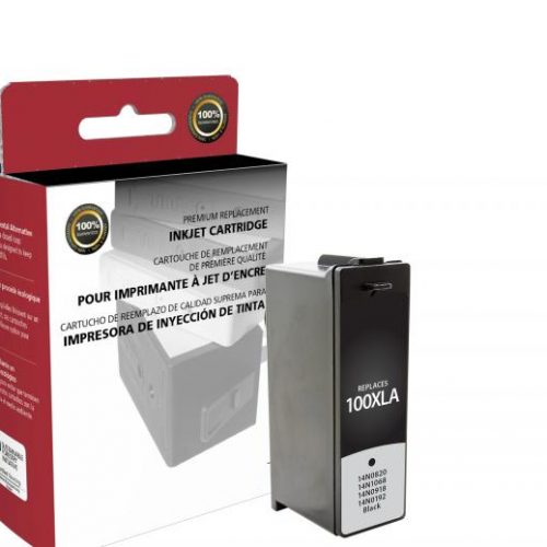 Clover Remanufactured High Yield Black Ink Cartridge for Lexmark (#100XL)