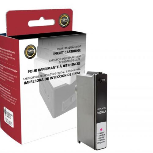 Clover Remanufactured High Yield Magenta Ink Cartridge for Lexmark #100XL