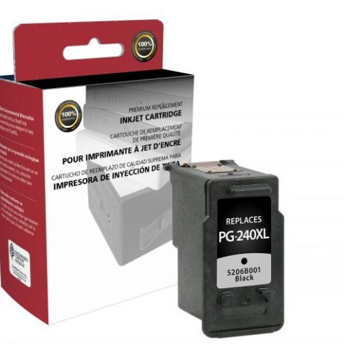 Clover Remanufactured High Yield Black Ink Cartridge for Canon PG-240XL