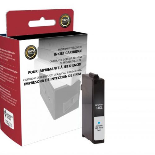 Clover Non-OEM New Extra High Capacity Cyan Ink Cartridge for Dell Series 33XL