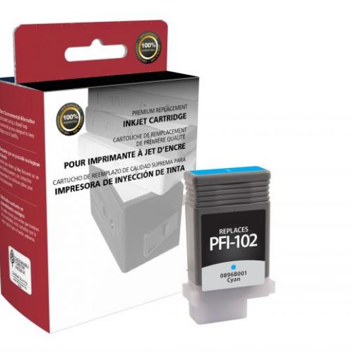 Clover Remanufactured Cyan Ink Cartridge for Canon PFI-102