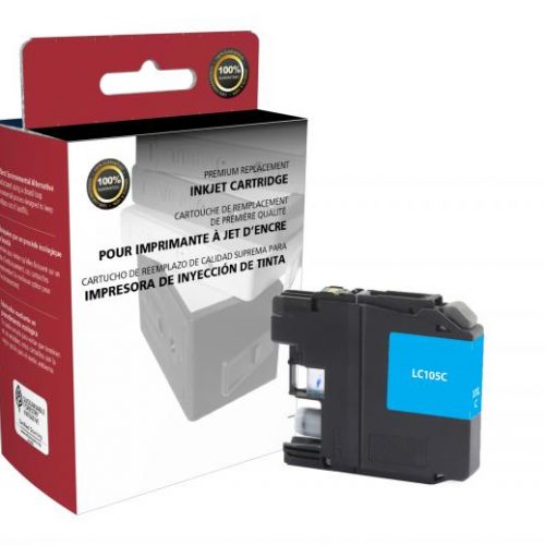 Clover Non-OEM New Super High Yield Cyan Ink Cartridge for Brother LC105XXL