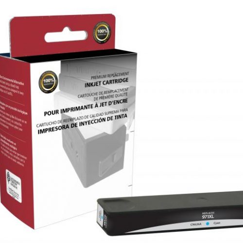 Clover Remanufactured High Yield Cyan Ink Cartridge for HP CN626AM (HP 971XL)