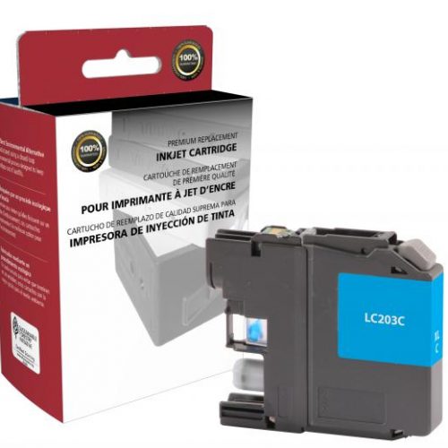 Clover Remanufactured High Yield Cyan Ink Cartridge for Brother LC203