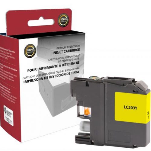Clover Remanufactured High Yield Yellow Ink Cartridge for Brother LC203