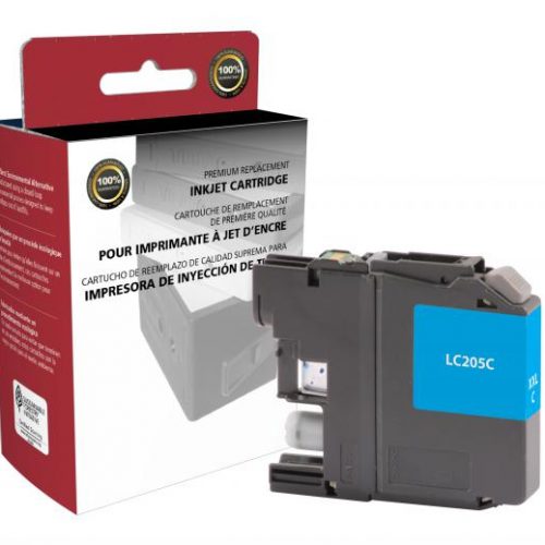 Clover Remanufactured Super High Yield Cyan Ink Cartridge for Brother LC205XXL
