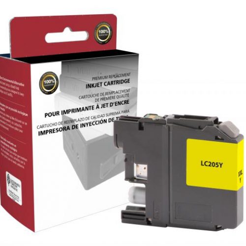 Clover Remanufactured Super High Yield Yellow Ink Cartridge for Brother LC205XXL