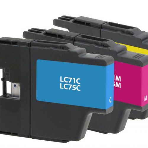 Clover Remanufactured Cyan, Magenta, Yellow Ink Cartridges for Brother LC71, 3-Pack