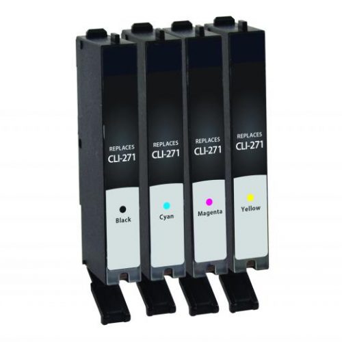 Clover Remanufactured Black, Cyan, Magenta, Yellow Ink Cartridges for Canon CLI-271