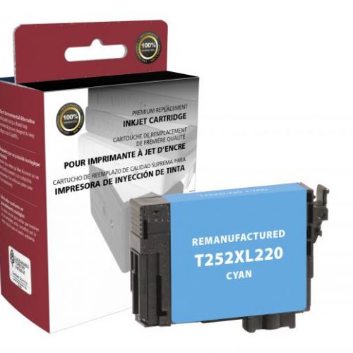 EPC Remanufactured High Yield Cyan Ink Cartridge for Epson T252XL220