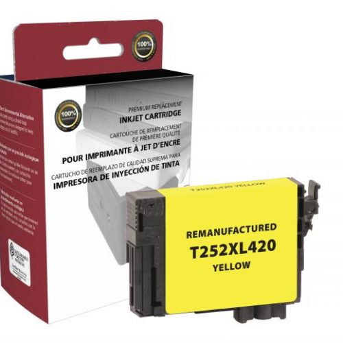 EPC Remanufactured High Yield Yellow Ink Cartridge for Epson T252XL420