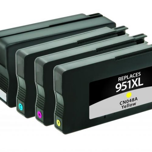 Clover Remanufactured High Yield Black, Cyan, Magenta, Yellow Ink Cartridges for HP 950XL/HP 951XL 4-Pack