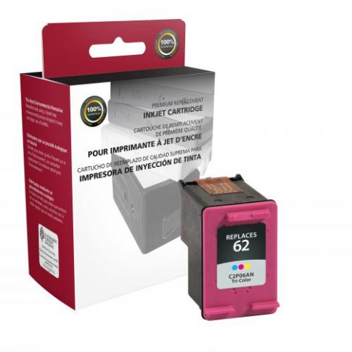 Clover Remanufactured Tri-Color Ink Cartridge for HP C2P06AN (HP 62)