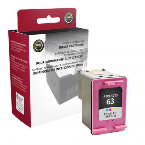 Clover Remanufactured Tri-Color Ink Cartridge for HP F6U61AN (HP 63)