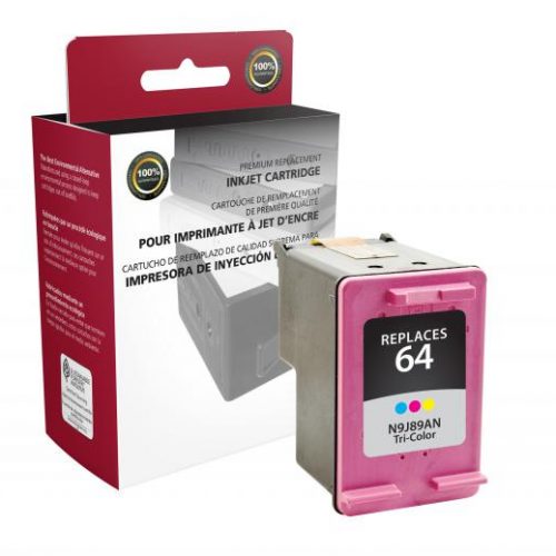 Clover Remanufactured Tri-Color Ink Cartridge for HP N9J89AN (HP 64)