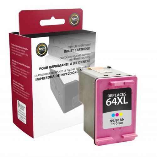 Clover Remanufactured High Yield Tri-Color Ink Cartridge for HP N9J91AN (HP 64XL)