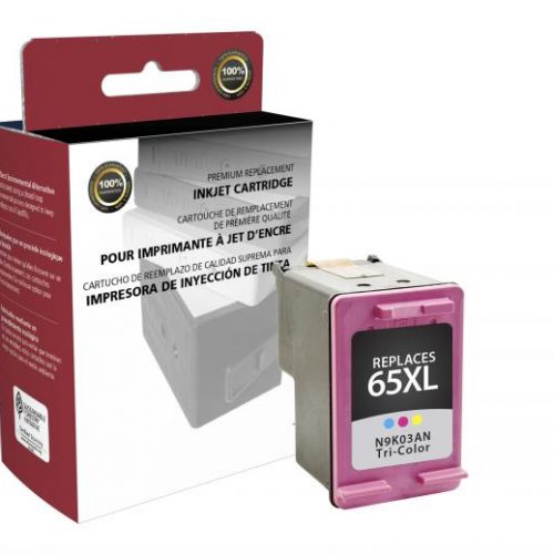 Clover Remanufactured High Yield Tri-Color Ink Cartridge for HP N9K03AN (HP 65XL)