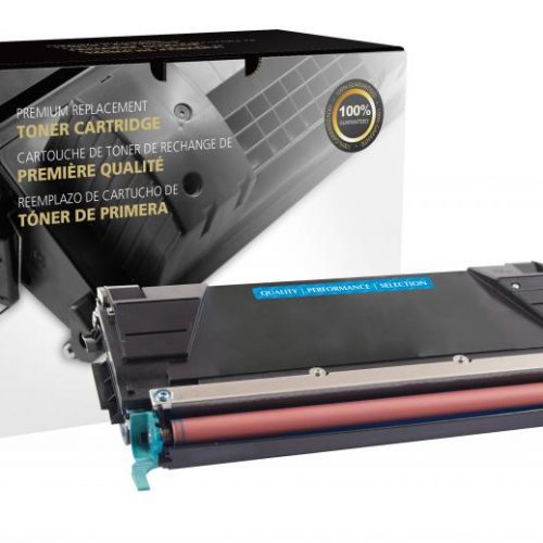 Clover Remanufactured High Yield Cyan Toner Cartridge for Lexmark C736/X736/X738