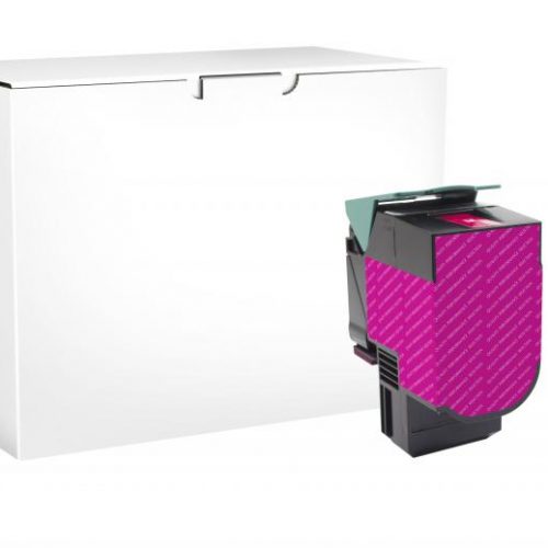 Clover Remanufactured High Yield Magenta Toner Cartridge for Lexmark CX410/CX510