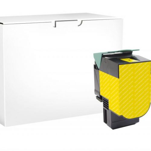 Clover Remanufactured High Yield Yellow Toner Cartridge for Lexmark CX410/CX510